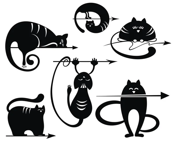 Black  Cats collection — Stock Vector