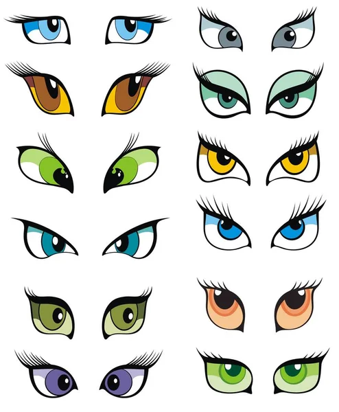 Augen und Augen Icon Set — Stockvektor