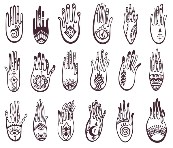 Коллекция рук Хамсы — стоковый вектор