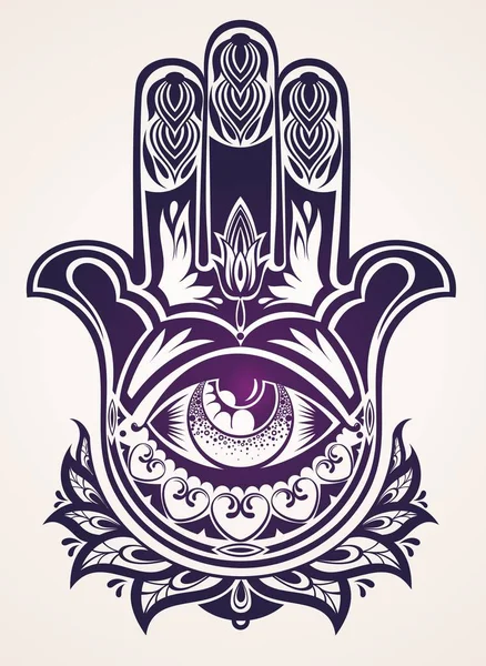 Mano de Hamsa de Fátima — Vector de stock