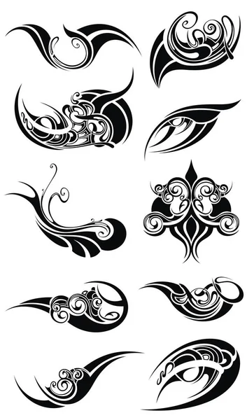Set de tatouage tribal — Image vectorielle
