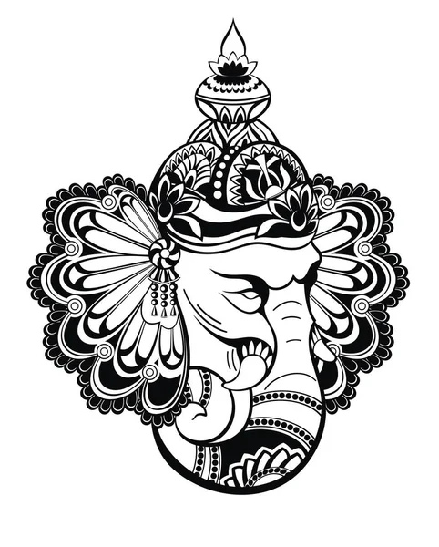Senhor hindu ganesha — Vetor de Stock