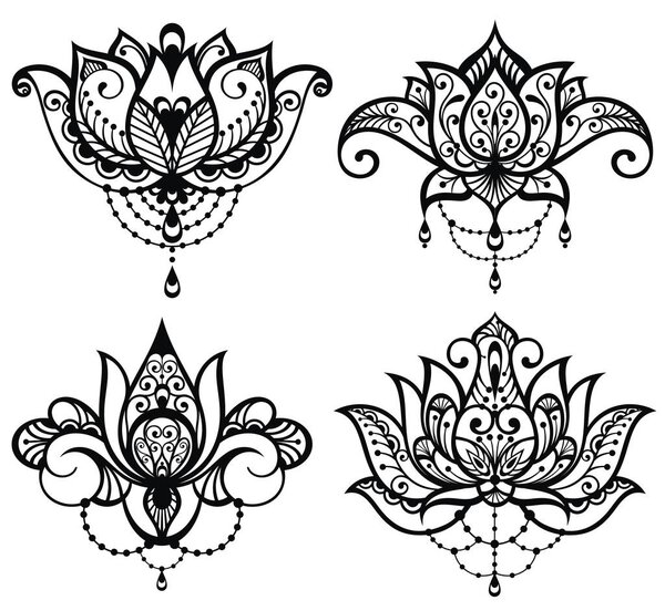 Lotus tattoo set