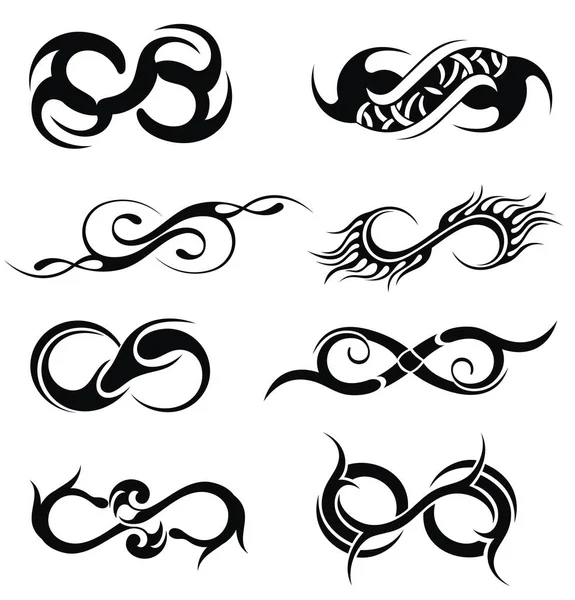 Symbole d'infini icônes ensemble — Image vectorielle
