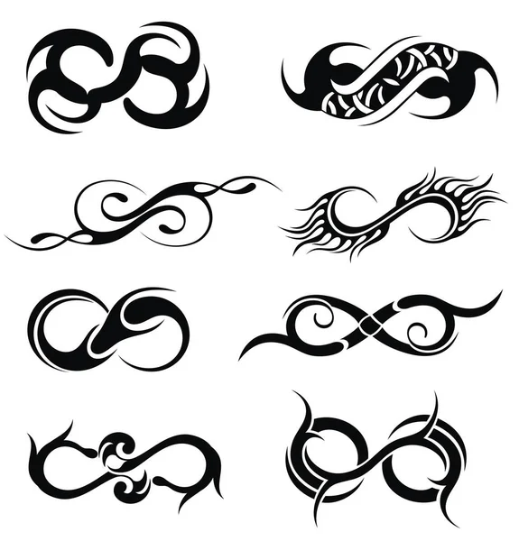 Infinity symbol icons set — Stock Vector