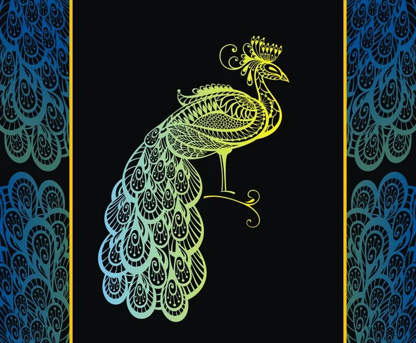 Peacock Vector Illustratie. — Stockvector