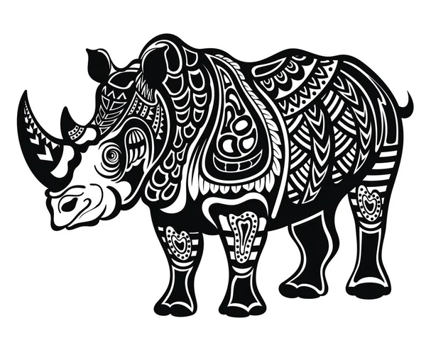 Rinoceronte dos desenhos animados abstrato —  Vetores de Stock