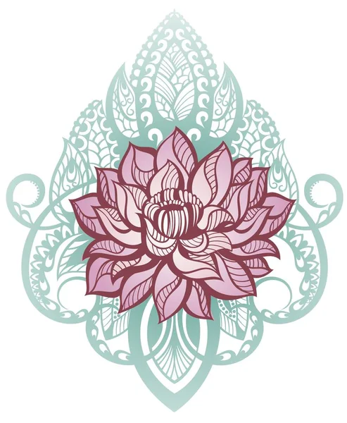 Lotus διακοσμητικά απεικόνιση — Διανυσματικό Αρχείο