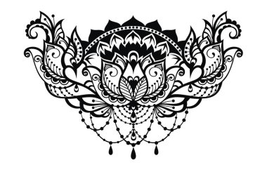 Lotus dekoratif illüstrasyon