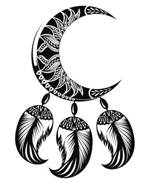 Siyah ve beyaz rüya yakalayıcı