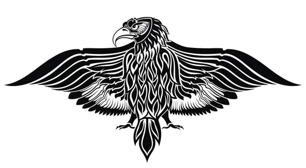 Águila tatuaje pájaro — Vector de stock