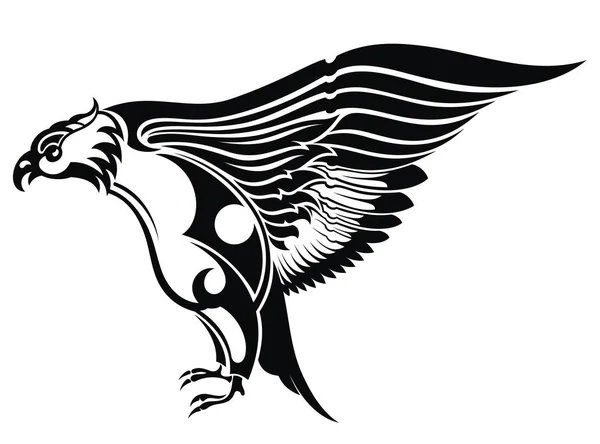 纹身鹰鸟 — 图库矢量图片