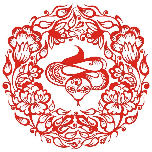 Zodíaco chinês - Cobra — Vetor de Stock