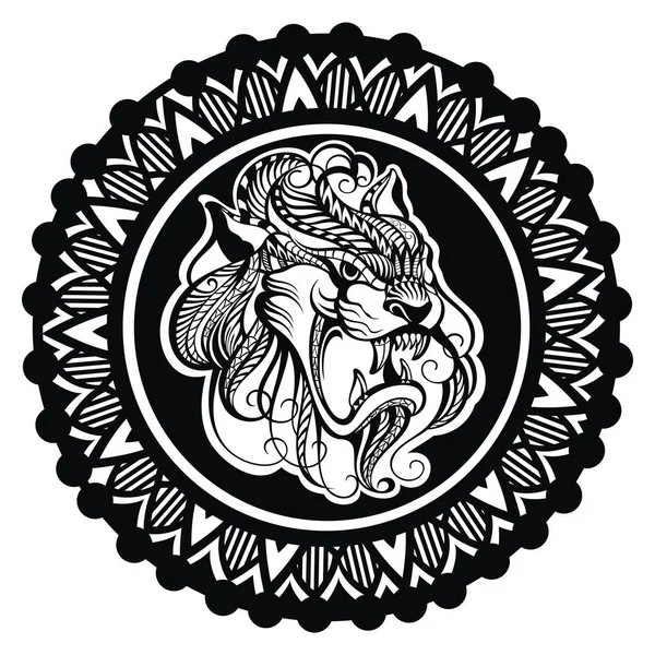 Tigris - embléma, az ikont a fehér háttér — Stock Vector