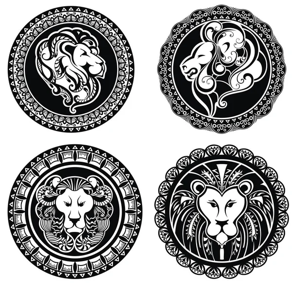 Plantilla de diseño logo Lion . — Archivo Imágenes Vectoriales