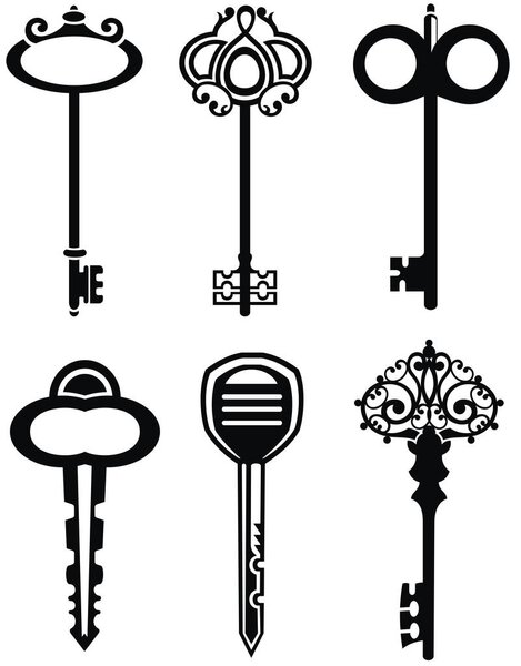 Силуэты Античных ключей
