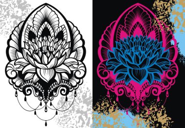 Lotus lily su çiçek kümesi