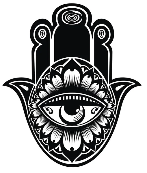 Hamsa Mão Fátima Ilustração Vetorial —  Vetores de Stock