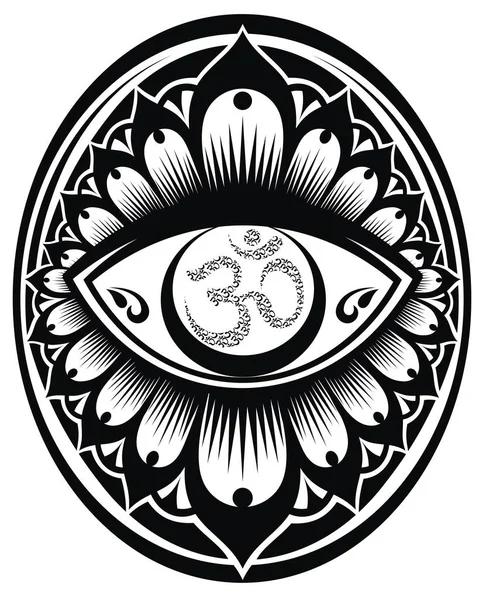 Dekorativní Symbol Době Květu Jako Oko — Stockový vektor