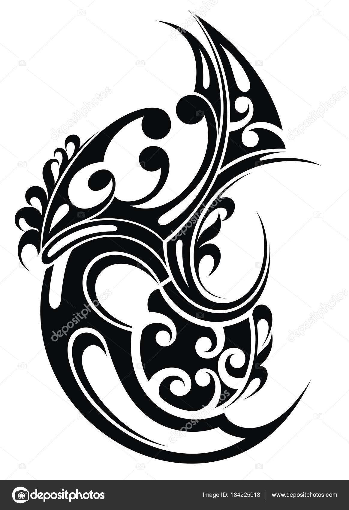 tattoo tribal preto e branco