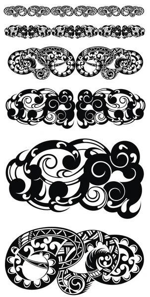 Collectie Van Tribal Tattoo — Stockvector