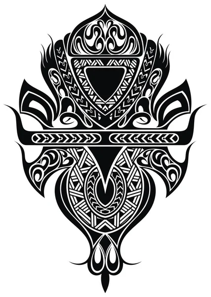 Diseño Tatuaje Estilo Maorí — Vector de stock