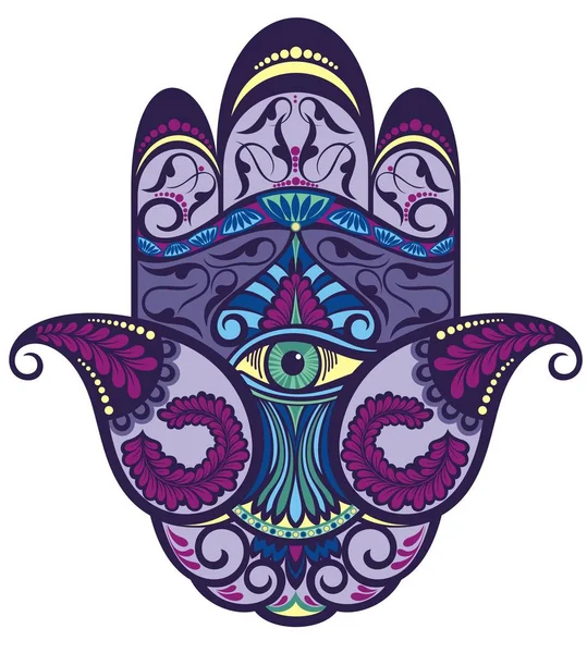 Hamsa Hand Ikon Illustration — Stock vektor