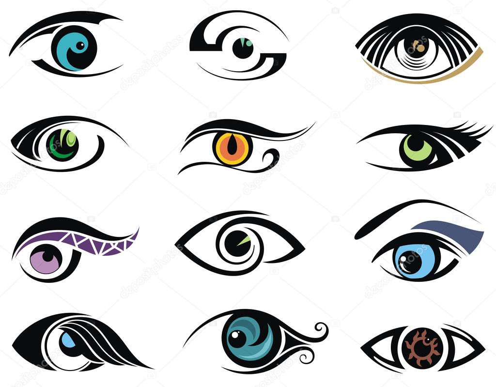 Decorative Eye icons set