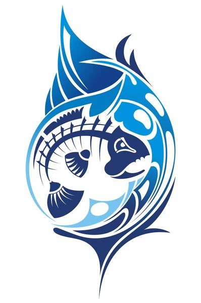 Περίτεχνα Stingray Ψάρια Στυλ Τατουάζ Απομονωμένη Διανυσματικά Εικονογράφηση — Διανυσματικό Αρχείο