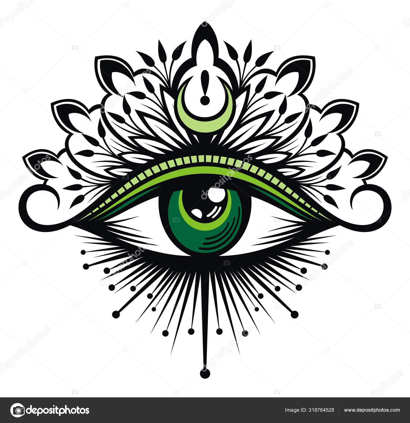 Flash Tatuaje Ojo Providencia Símbolo Masónico Todo Ojo Que Vector de stock  #318764528 de ©Ksyshakiss, image size:1600x1650