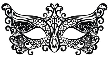 Dantel sembolün güzel maskesi. Mardi Gras vektör arkaplanı.