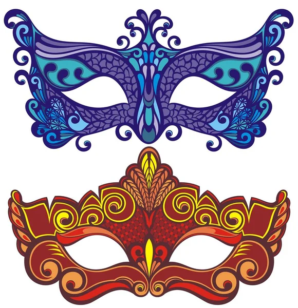 Carnival Mask Accessory Mask Set — Stock Vector