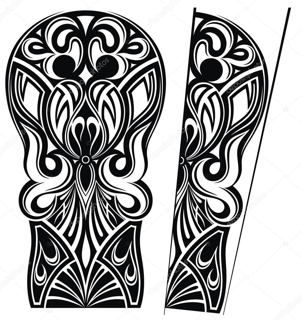Tattoo design, shoulder abstract tattoo art tribal vector.