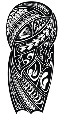 Tribal styled tattoo pattern for a shoulder clipart