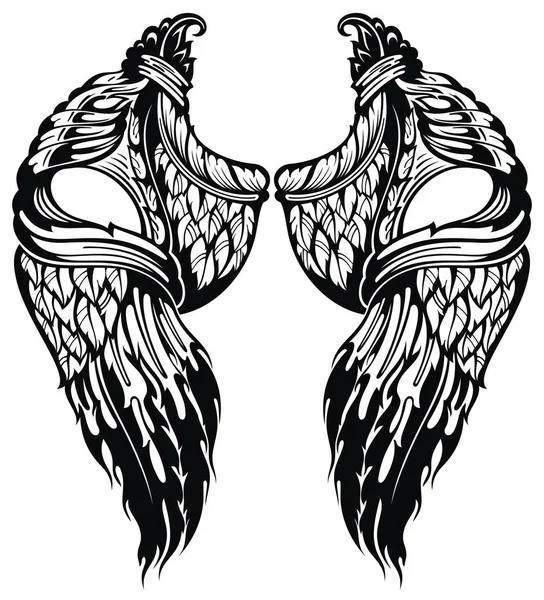 Ζεύγος Απλωμένων Φτερών Αετού Αγγέλου — Διανυσματικό Αρχείο