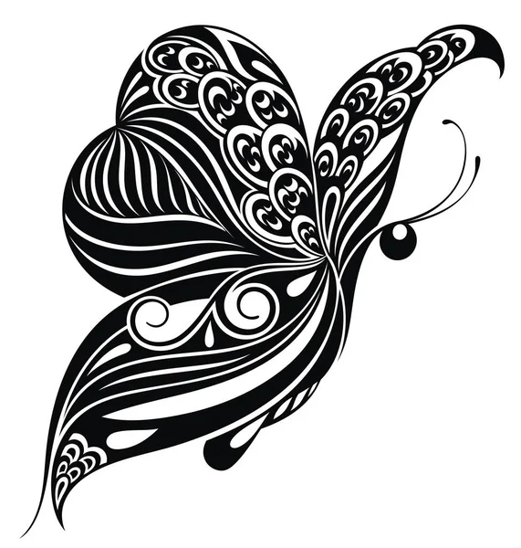 Schmetterling Silhouette Symbole Gesetzt Vektorillustrationen — Stockvektor