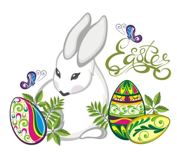 复活节兔子 复活节兔子的象征 — 图库矢量图片
