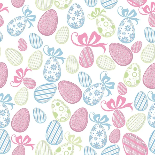 Vector Illustration Easter Eggs Pattern — Stock Vector