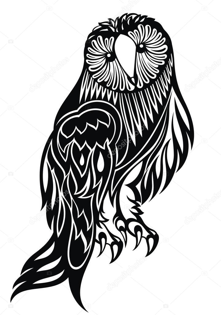 Owl - vector illustration. Icon design