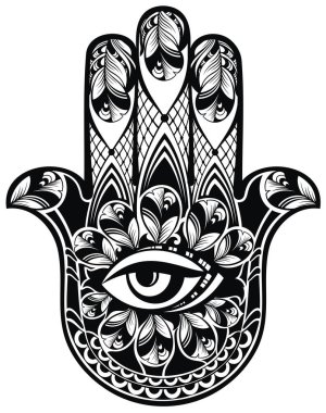 Hamsa, Fatima 'nın eli, vektör çizimi