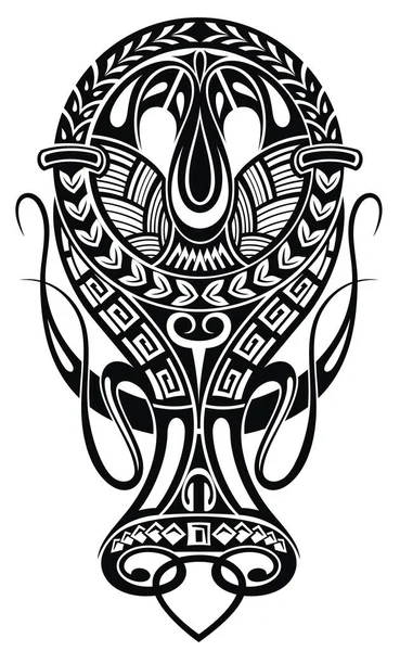 Conception Tatouage Épaule Abstraite Tatouage Art Vecteur Tribal — Image vectorielle