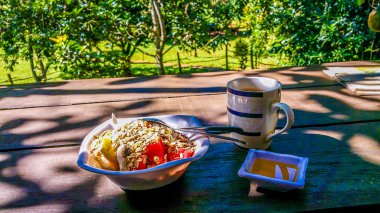 taze meyve salatası yakın çekim