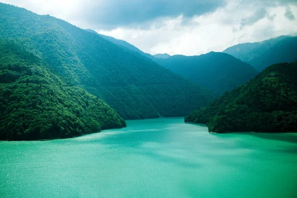 Diga Enguri Una Diga Idroelettrica Sul Fiume Enguri Georgia — Foto Stock