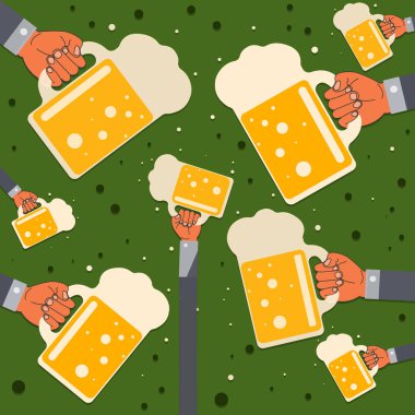 bir bardak bira ile el