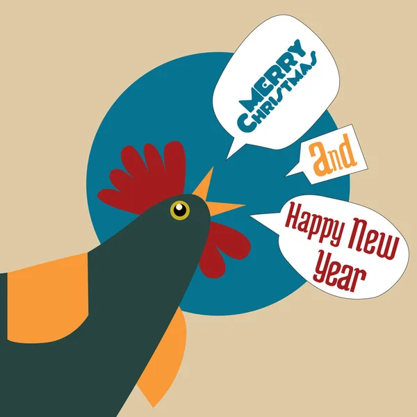 Happy new year and Merry Christmas cock — стоковое фото