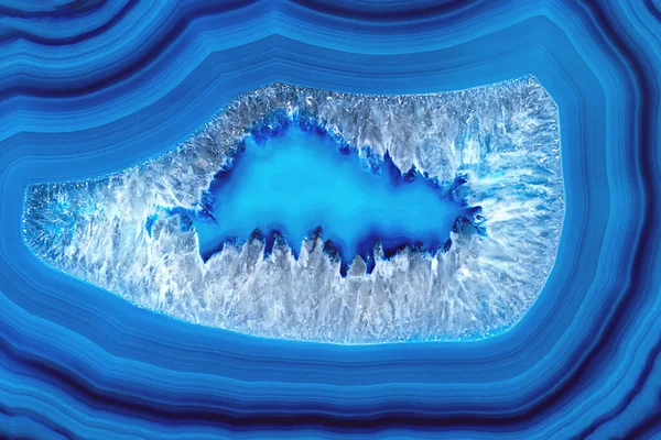 Декоративная Агатная Плита Голубой Полудрагоценный Камень Абстрактный Фон Дизайна — стоковое фото
