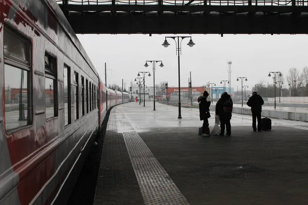 Bahnhofsbesucher Fahren Mit Dem Zug — Stockfoto