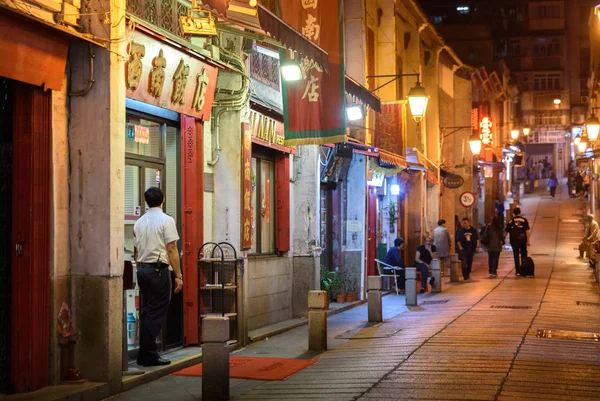 Macau China Dezember 2017 Abends Street View Urban Scene Bei — Stockfoto