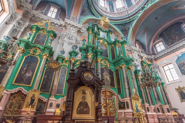 Vilnius Lithuania August 2018 Interior Orthodox Church Holy Spirit Iglesia — Stock Photo, Image