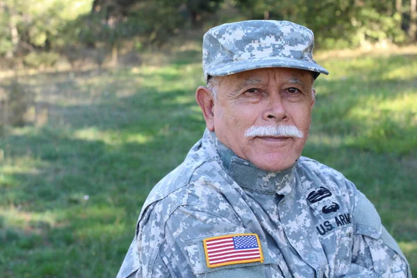 Veteran soldier looking at camera